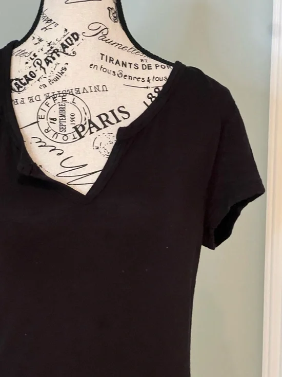 Antistar Black V Neck Dress | Size M | Stretchy | Preowned | Classic Everyday - Picture 7 of 11